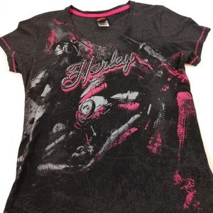 Harley Davidson Women's Shirt w/Bling!